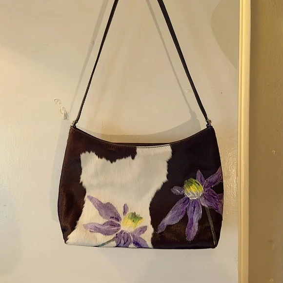 Versace Vintage Pony Hair Hand-Painted Purse NWOT 1999 - Picture 12 of 16